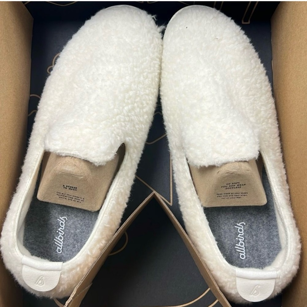 NIB Allbirds wool lounger fluff natural white - M 10 - Picture 4 of 6